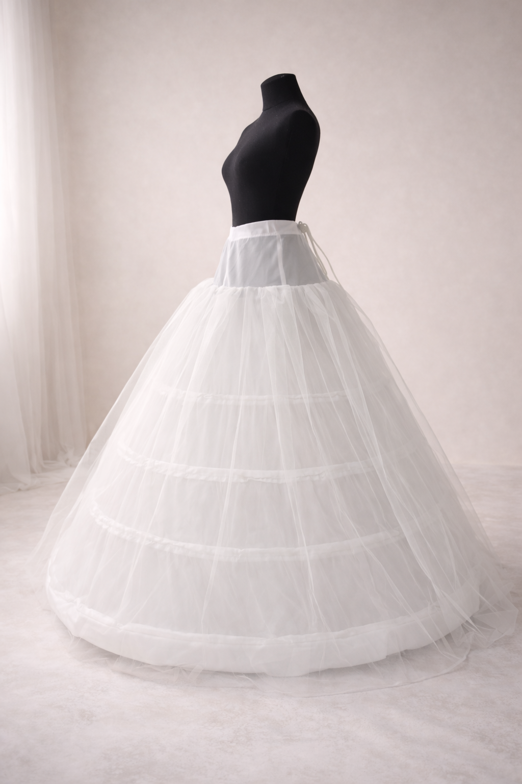 4 Hoops Ring Cancan Skirt For Heavy Bridal Dresses