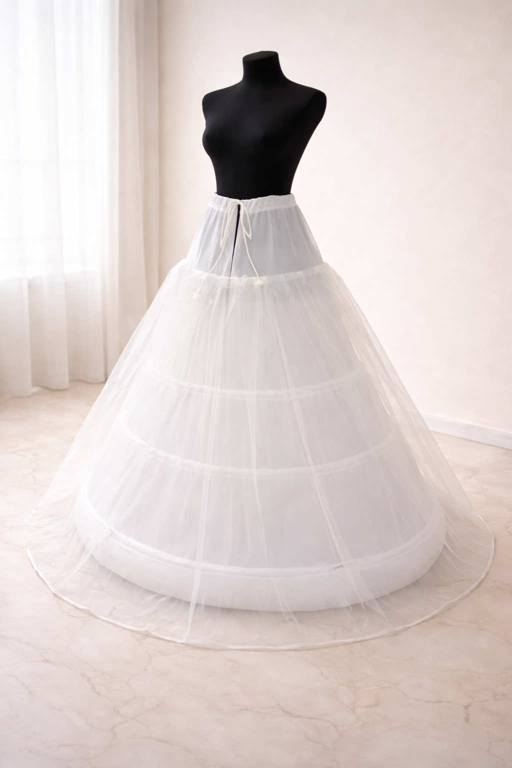 3 Hoops Ring Cancan Skirt For Heavy Bridal Dresses